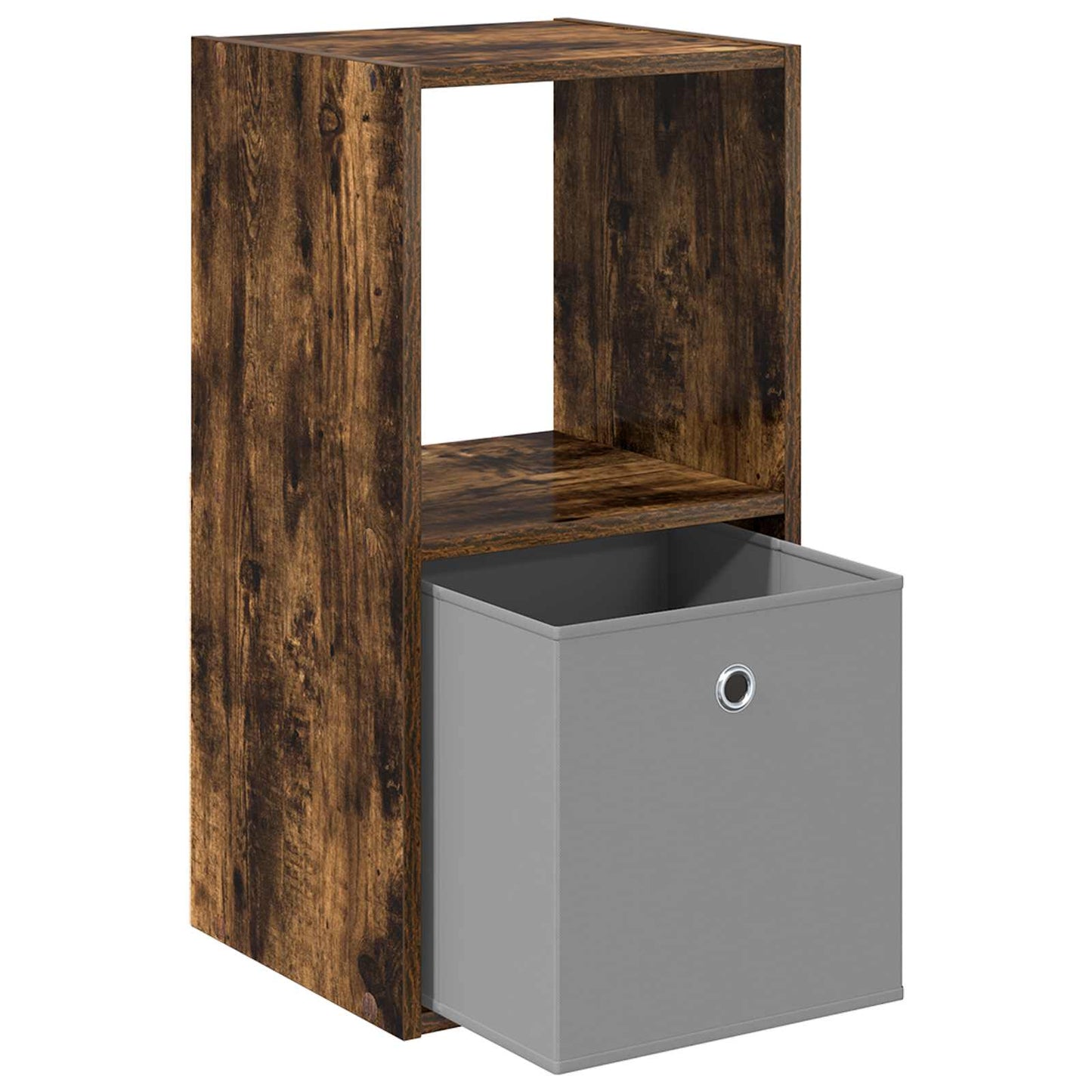 Sengebord 2 stk. Røget eg 35 x 32 x 68,5 cm Konstrueret træ