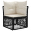 Hjørnesofa enhed Sort polyrattan