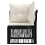 Hjørnesofa enhed Sort polyrattan