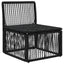Armløs sofa enhed Sort polyrattan