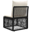 Armløs sofa enhed Sort polyrattan