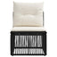 Armløs sofa enhed Sort polyrattan