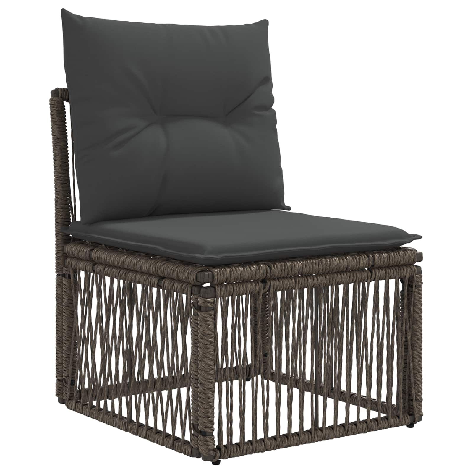 Armløs sofa enhed Grå polyrattan billede