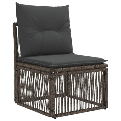 Armløs sofa enhed Grå polyrattan