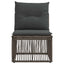 Armløs sofa enhed Grå polyrattan