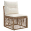 Armløs sofa enhed Beige polyrattan
