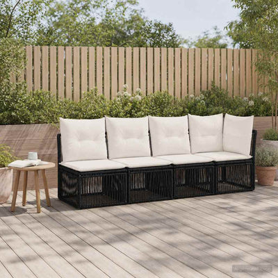 4-personers sofa med venstre arm 4 pcs 4-Antal sæder Sort