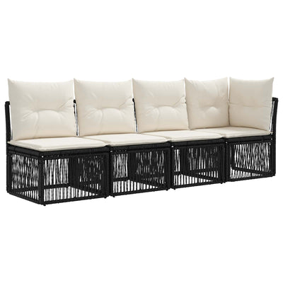 4-personers sofa med venstre arm 4 pcs 4-Antal sæder Sort