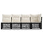 4-personers sofa med venstre arm 4 pcs 4-Antal sæder Sort