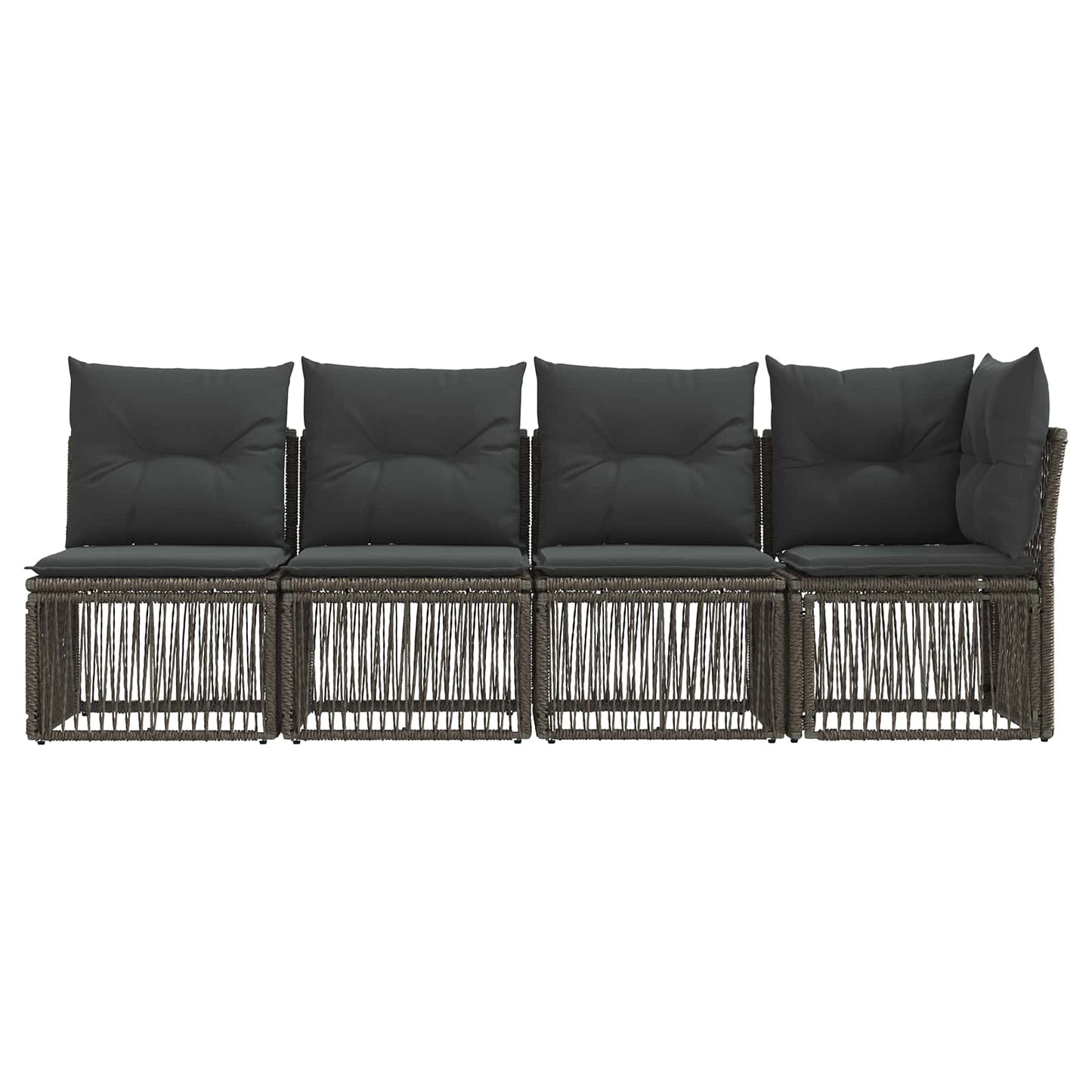 4-personers sofa med venstre arm 4 pcs 4-Antal sæder Grå