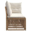 4-personers sofa med venstre arm 4 pcs 4-Antal sæder Beige