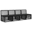 4-sæders sofa 4 pcs 4-Antal sæder Sort polyrattan