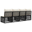 4-sæders sofa 4 pcs 4-Antal sæder Sort polyrattan