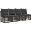 4-sæders sofa 4 pcs 4-Antal sæder Grå polyrattan