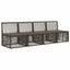 4-sæders sofa 4 pcs 4-Antal sæder Grå polyrattan