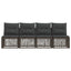 4-sæders sofa 4 pcs 4-Antal sæder Grå polyrattan