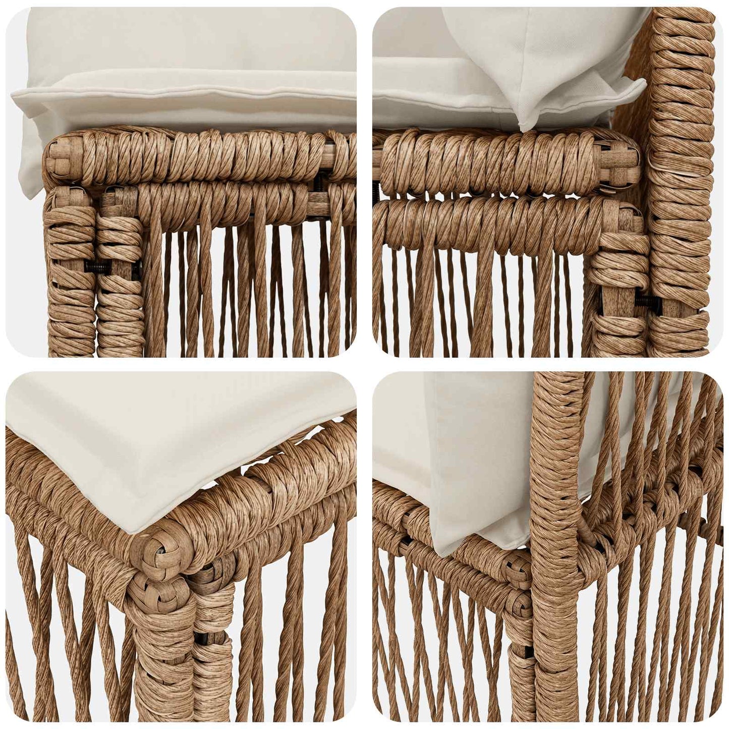 4-sæders sofa 4 pcs 4-Antal sæder Beige polyrattan