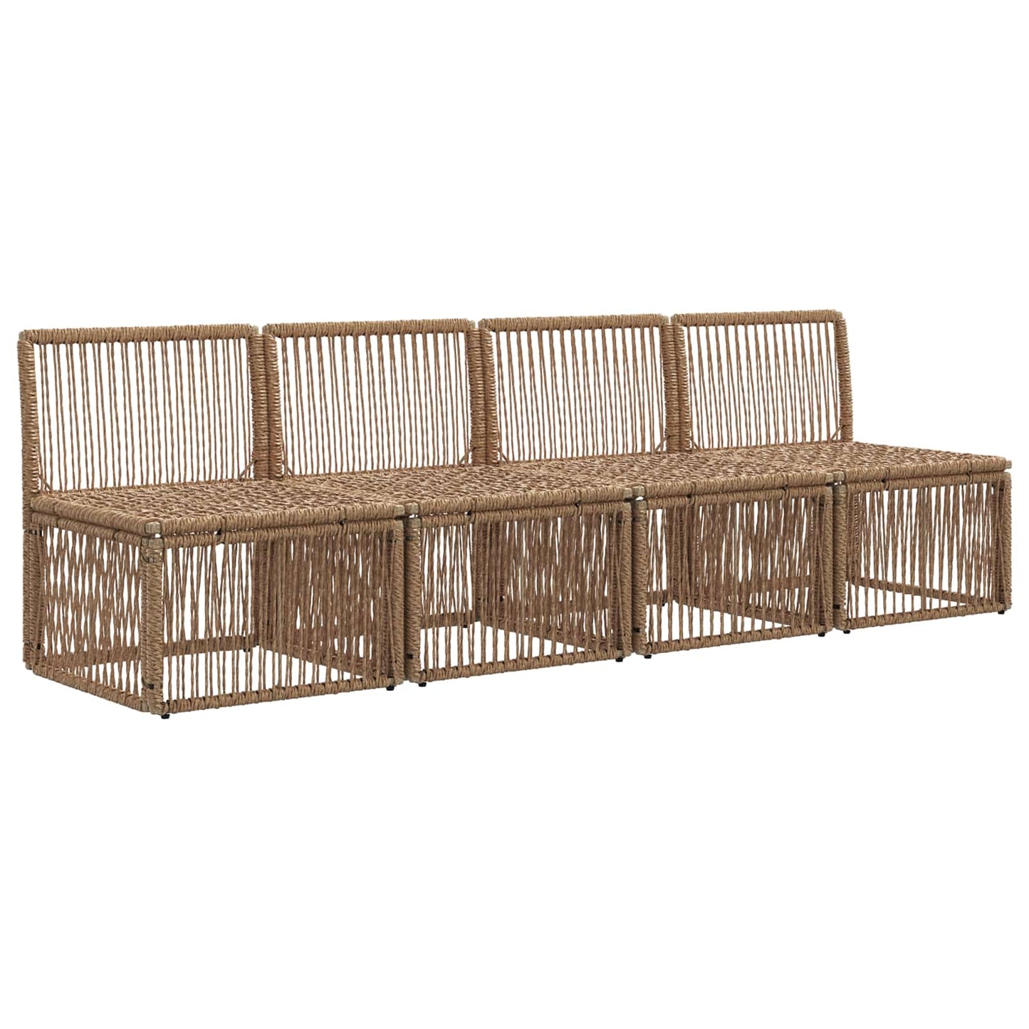 4-sæders sofa 4 pcs 4-Antal sæder Beige polyrattan