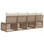 4-sæders sofa 4 pcs 4-Antal sæder Beige polyrattan