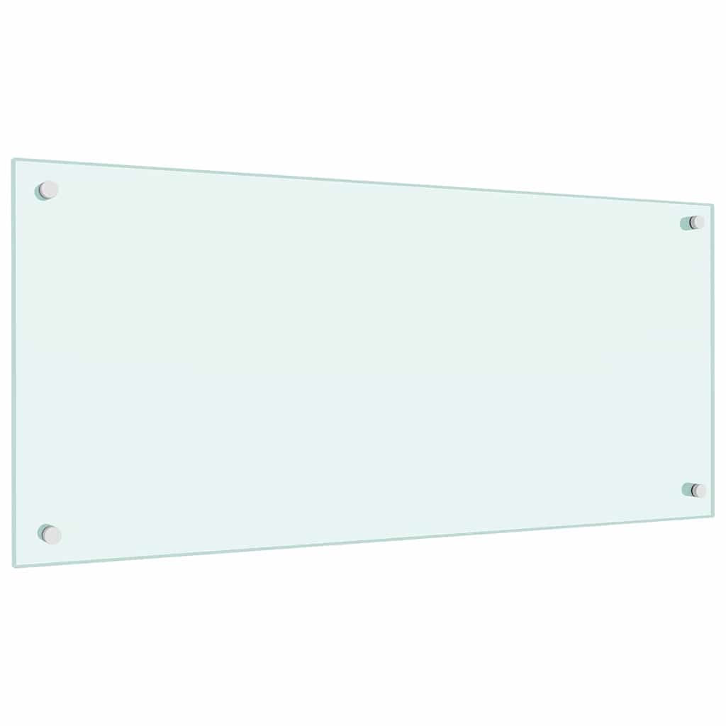 Køkkenbacksplash 2 pcs Hvid 90 x 40 cm hærdet glas