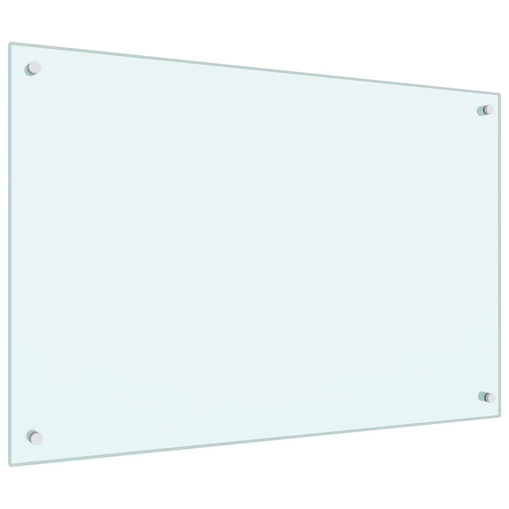 Køkkenbacksplash 2 pcs Hvid 90 x 60 cm hærdet glas