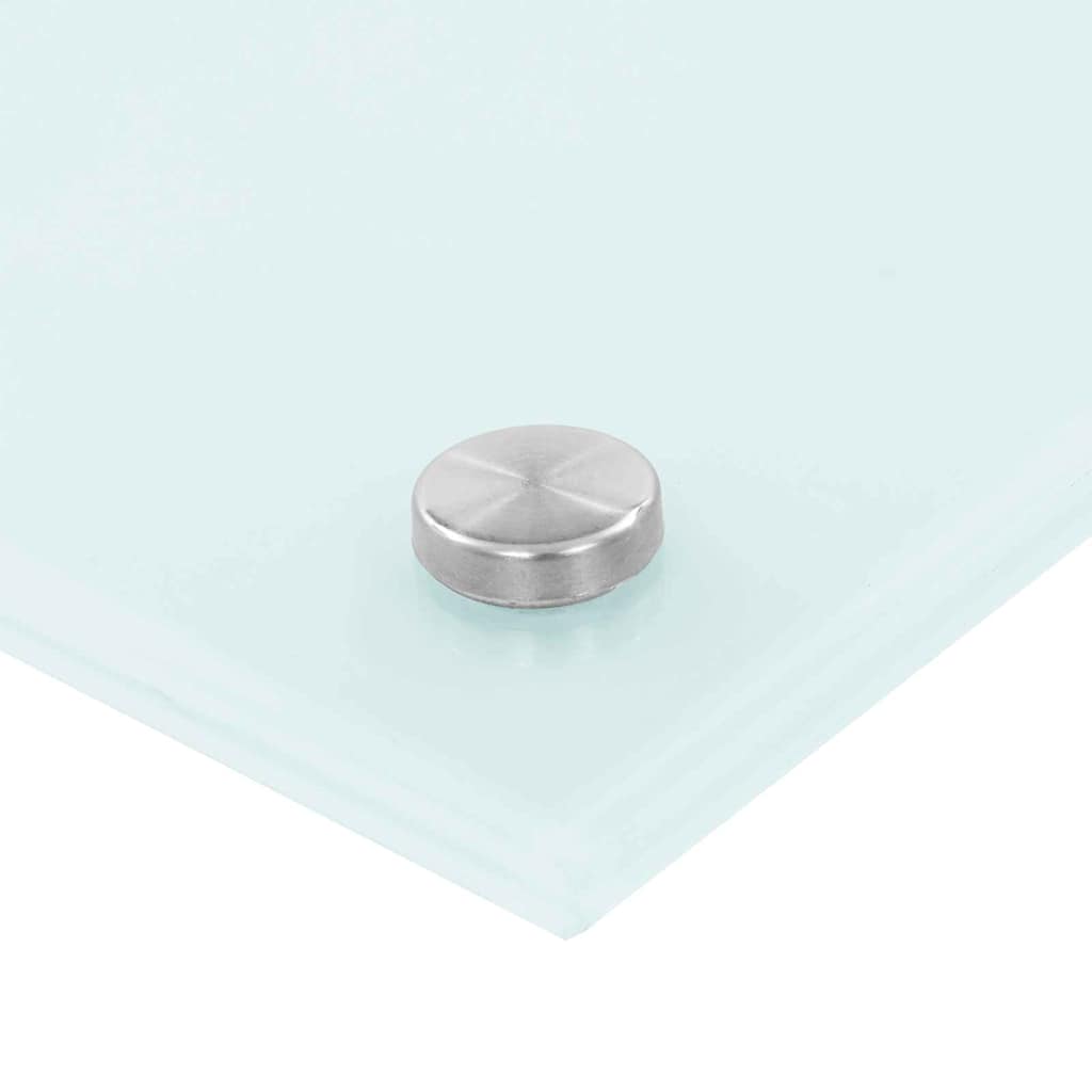 Køkkenbacksplash 2 pcs Hvid 100 x 40 cm hærdet glas