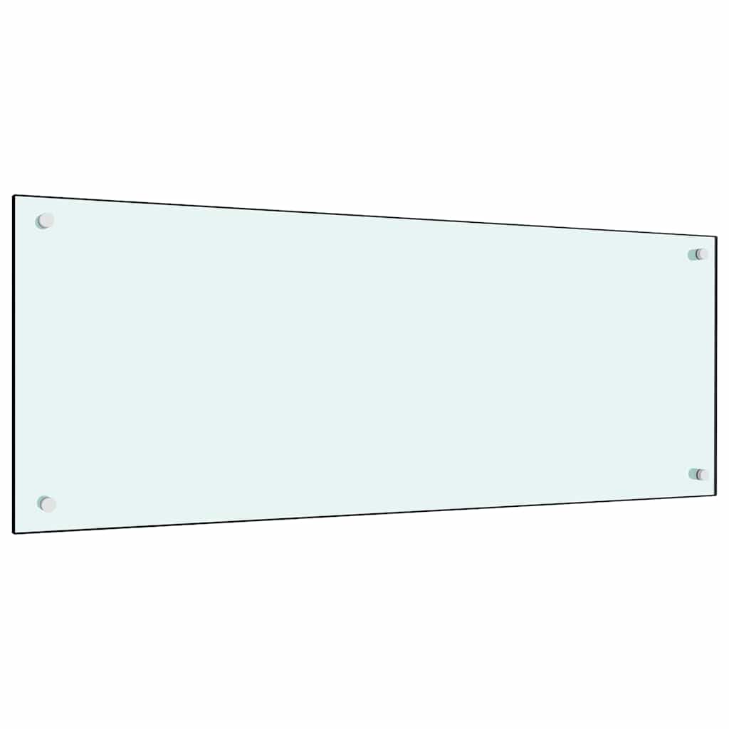 Køkkenbacksplash 2 pcs Hvid 100 x 40 cm hærdet glas