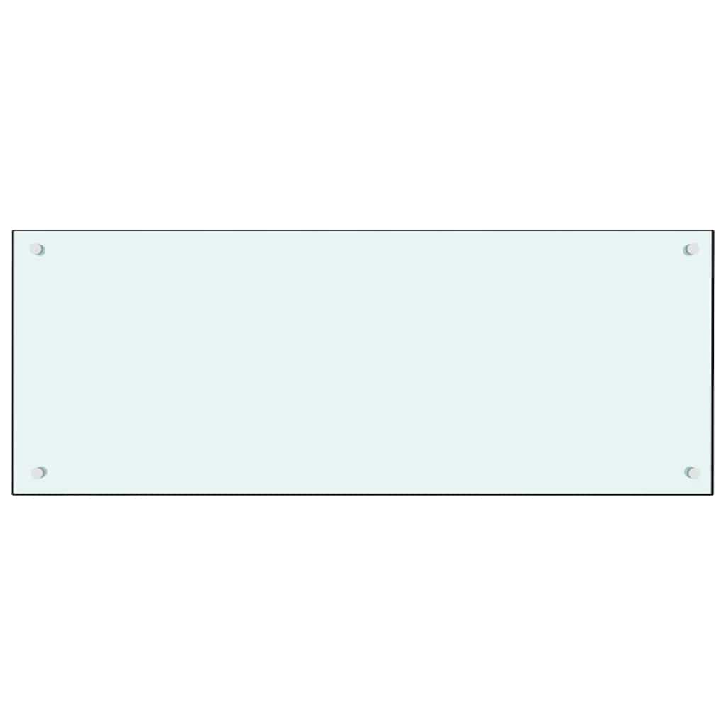 Køkkenbacksplash 2 pcs Hvid 100 x 40 cm hærdet glas