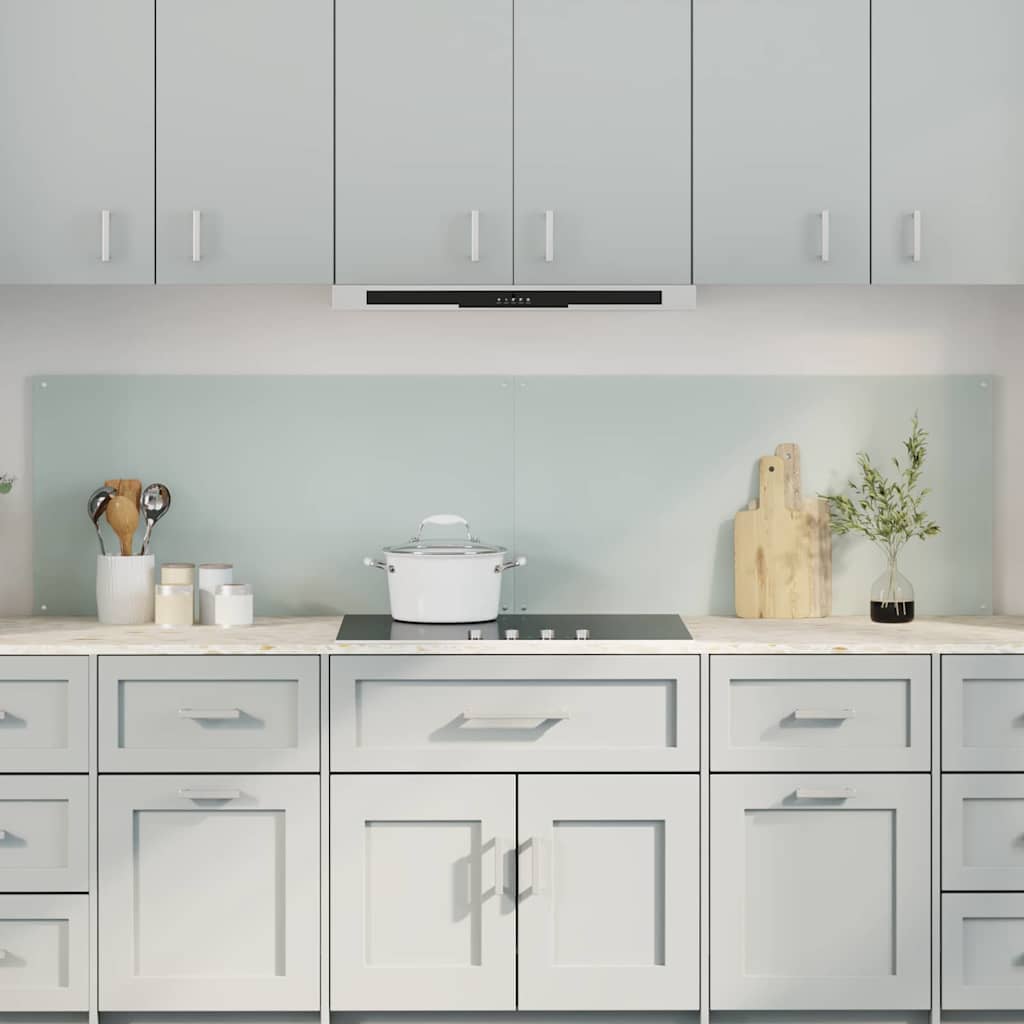 Køkkenbacksplash 2 pcs Hvid 100 x 50 cm hærdet glas billede