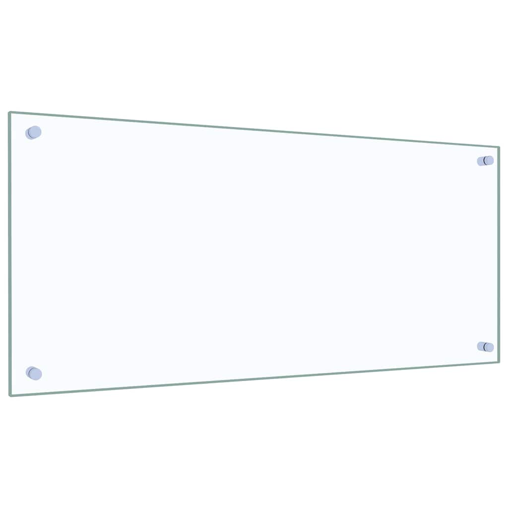 Køkkenbacksplash 2 pcs Transparent 90 x 40 cm hærdet glas
