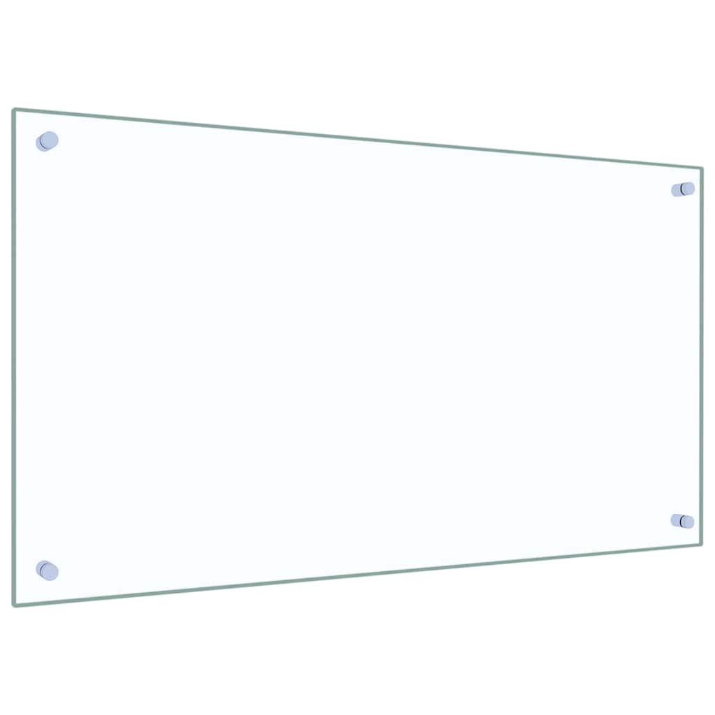 Køkkenbacksplash 2 pcs Transparent 90 x 50 cm hærdet glas