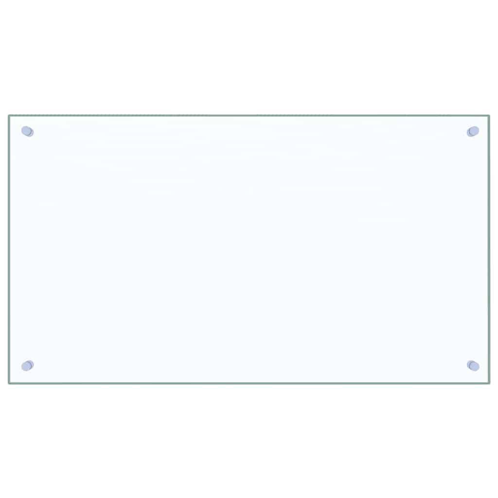 Køkkenbacksplash 2 pcs Transparent 90 x 50 cm hærdet glas