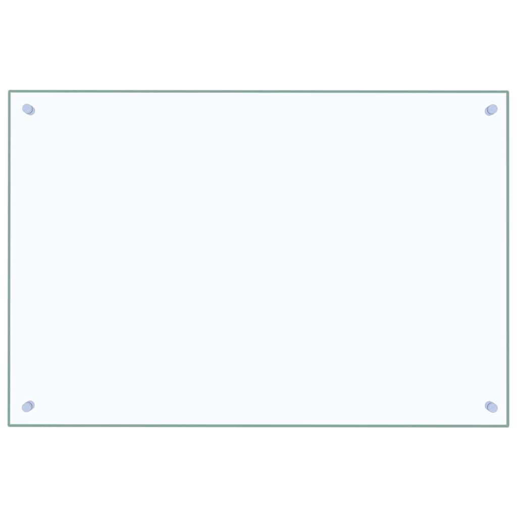 Køkkenbacksplash 2 pcs Transparent 90 x 60 cm hærdet glas