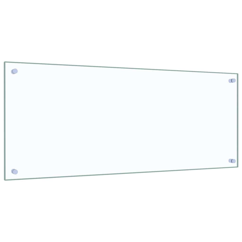 Køkkenbacksplash 2 pcs Transparent 100 x 40 cm hærdet glas