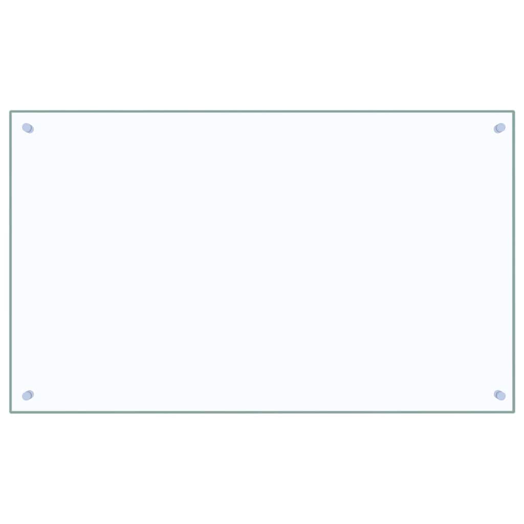 Køkkenbacksplash 2 pcs Transparent 100 x 60 cm hærdet glas