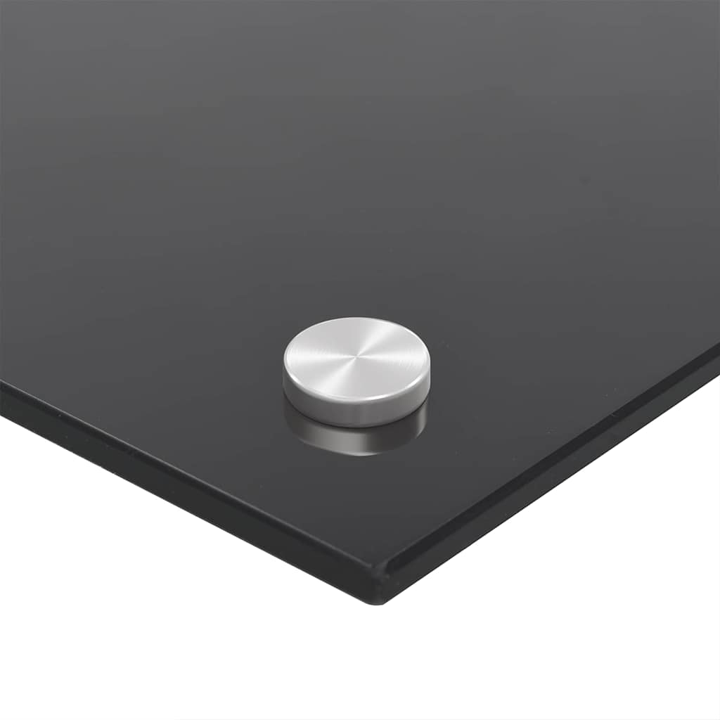 Køkkenbacksplash 2 pcs Sort 100 x 50 cm hærdet glas