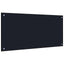 Køkkenbacksplash 2 pcs Sort 100 x 50 cm hærdet glas