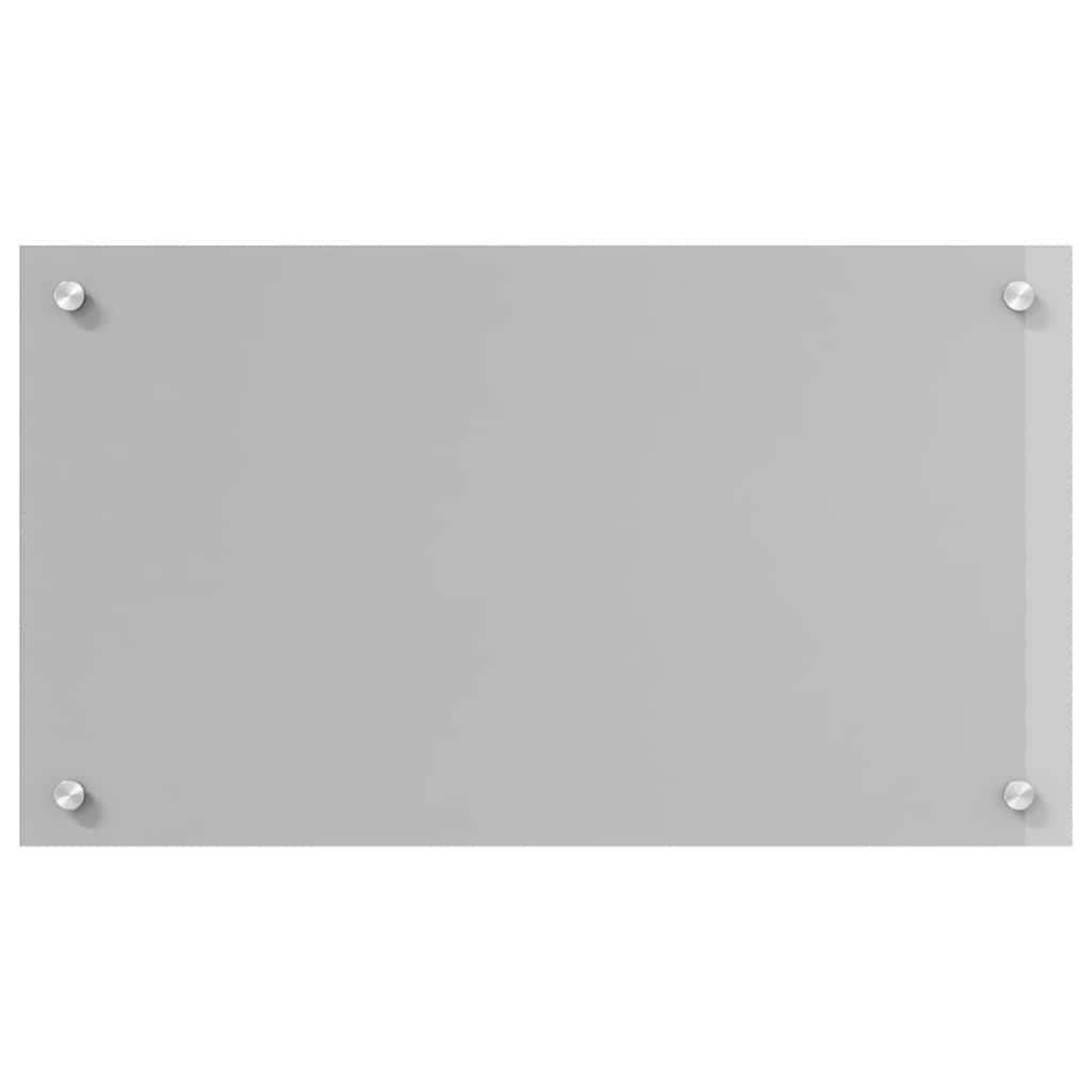 Køkkenbacksplash 2 pcs Lysegrå 70 x 40 cm hærdet glas