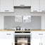 Køkkenbacksplash 2 pcs Lysegrå 70 x 50 cm hærdet glas