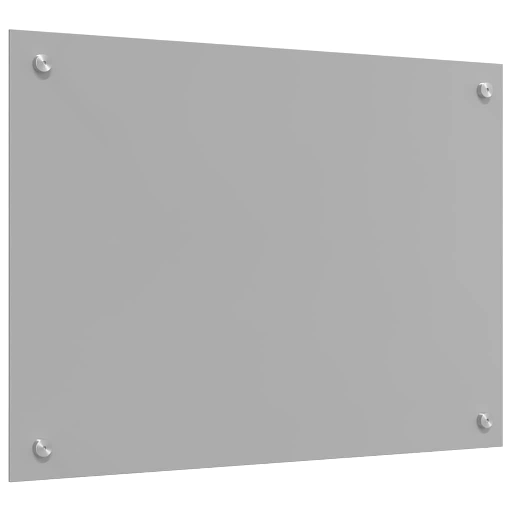 Køkkenbacksplash 2 pcs Lysegrå 70 x 50 cm hærdet glas