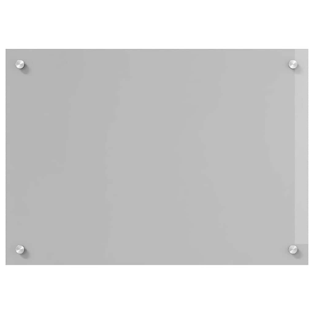 Køkkenbacksplash 2 pcs Lysegrå 70 x 50 cm hærdet glas