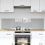 Køkkenbacksplash 2 pcs Lysegrå 80 x 40 cm hærdet glas