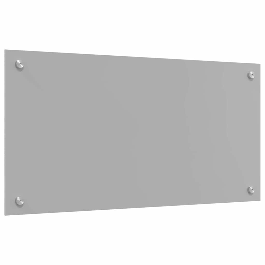 Køkkenbacksplash 2 pcs Lysegrå 80 x 40 cm hærdet glas