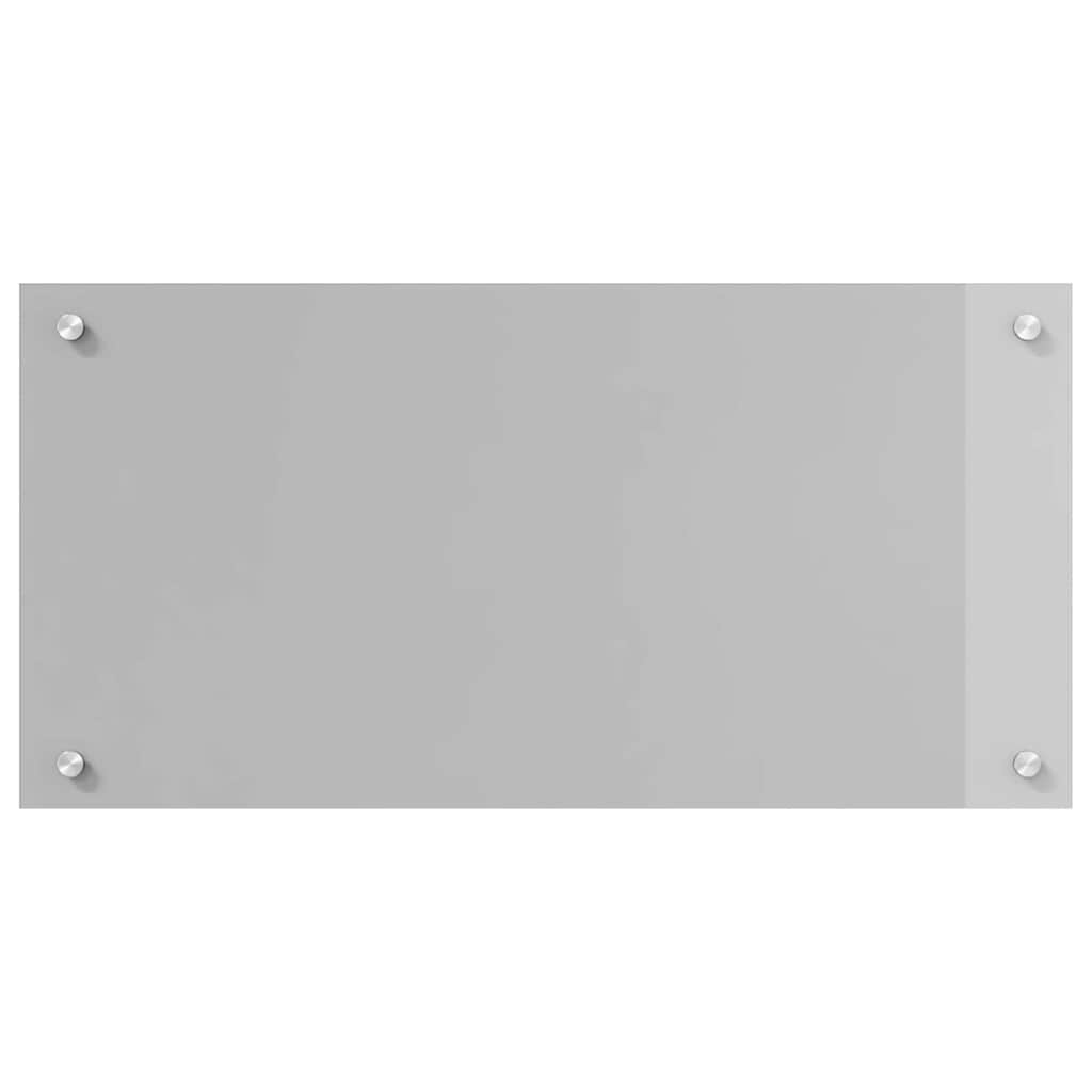 Køkkenbacksplash 2 pcs Lysegrå 80 x 40 cm hærdet glas