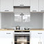 Køkkenbacksplash 2 pcs Lysegrå 80 x 60 cm hærdet glas