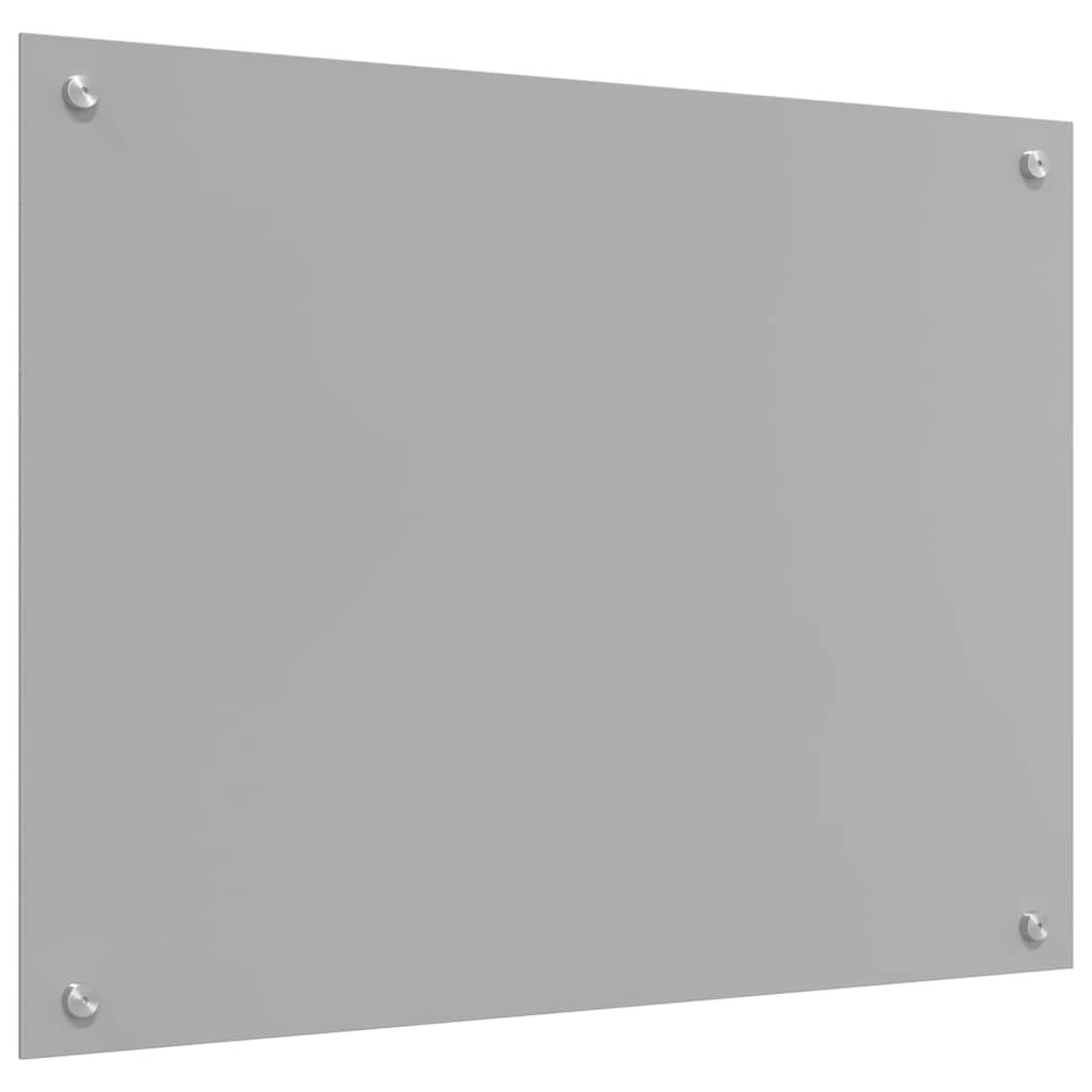 Køkkenbacksplash 2 pcs Lysegrå 80 x 60 cm hærdet glas
