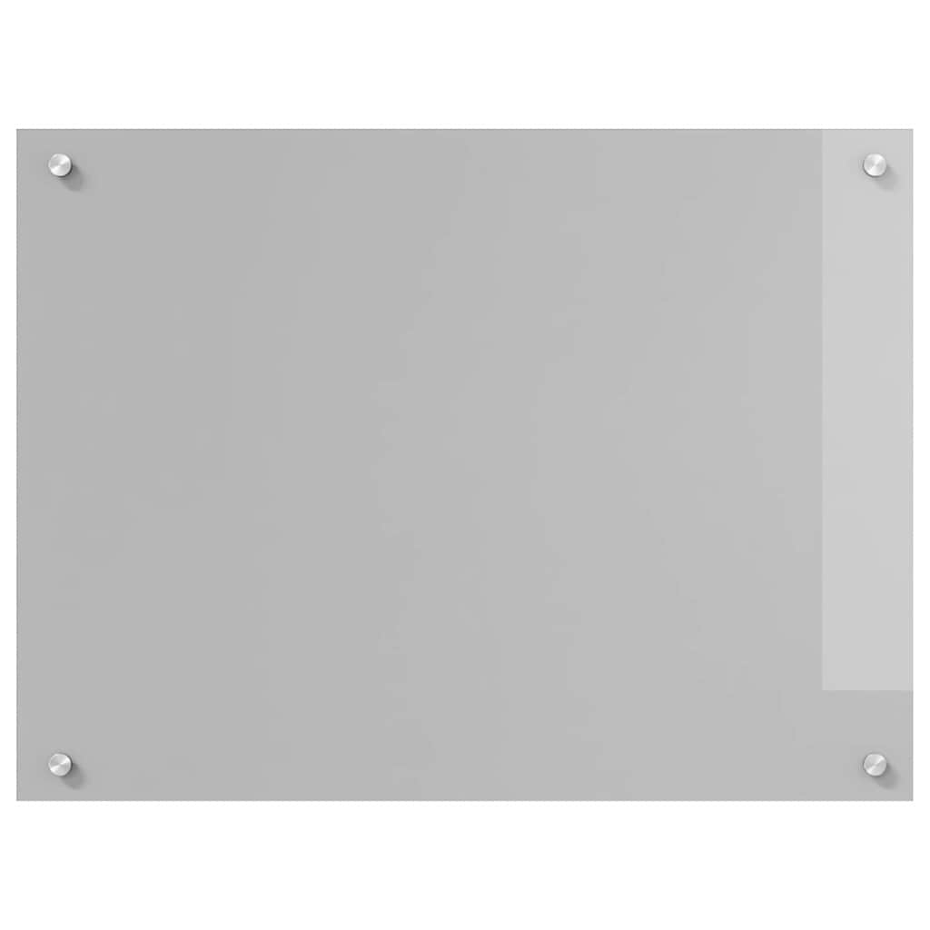 Køkkenbacksplash 2 pcs Lysegrå 80 x 60 cm hærdet glas