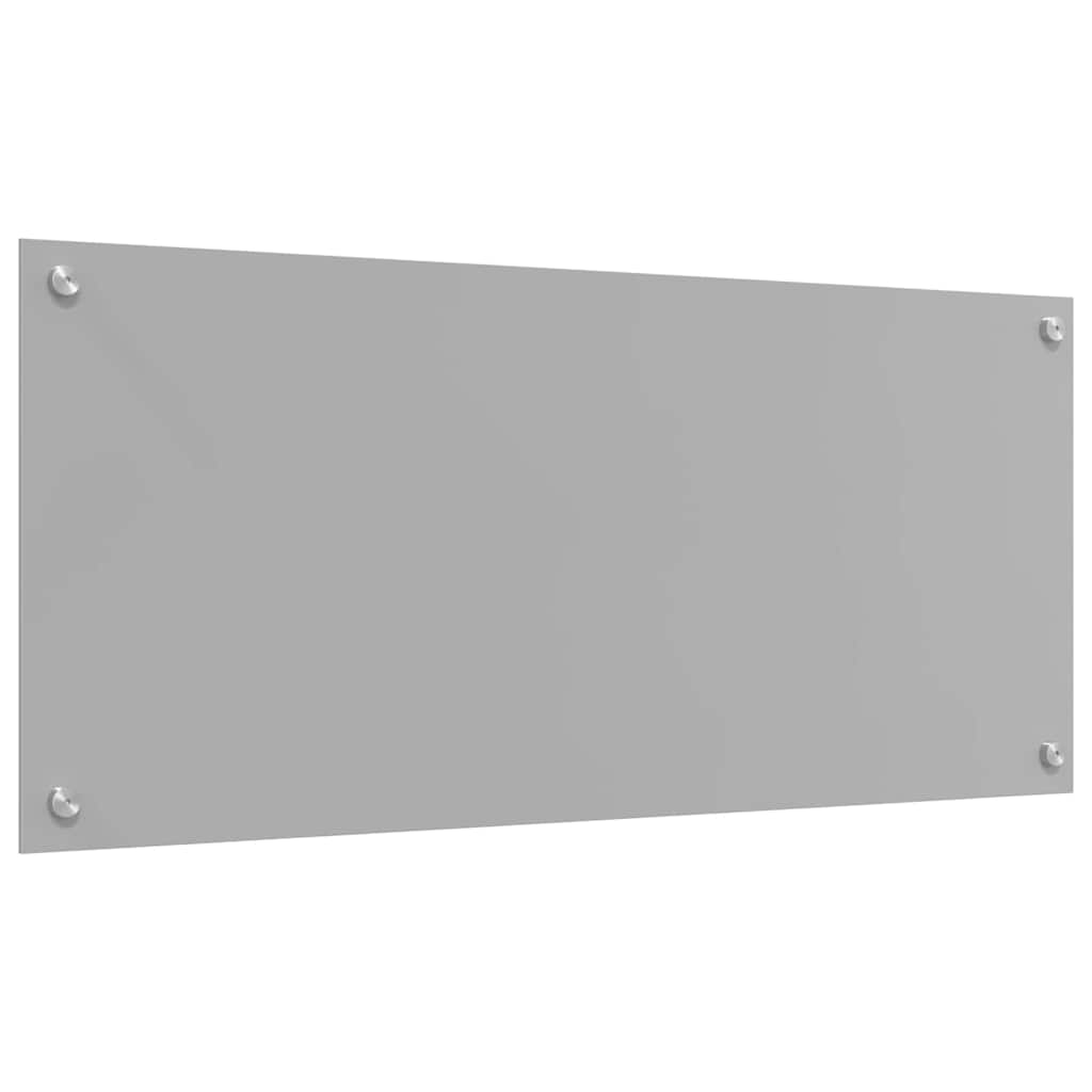 Køkkenbacksplash 2 stk. Lysegrå 90 x 40 cm hærdet glas