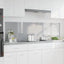 Køkkenbacksplash 2 pcs Lysegrå 90 x 50 cm hærdet glas