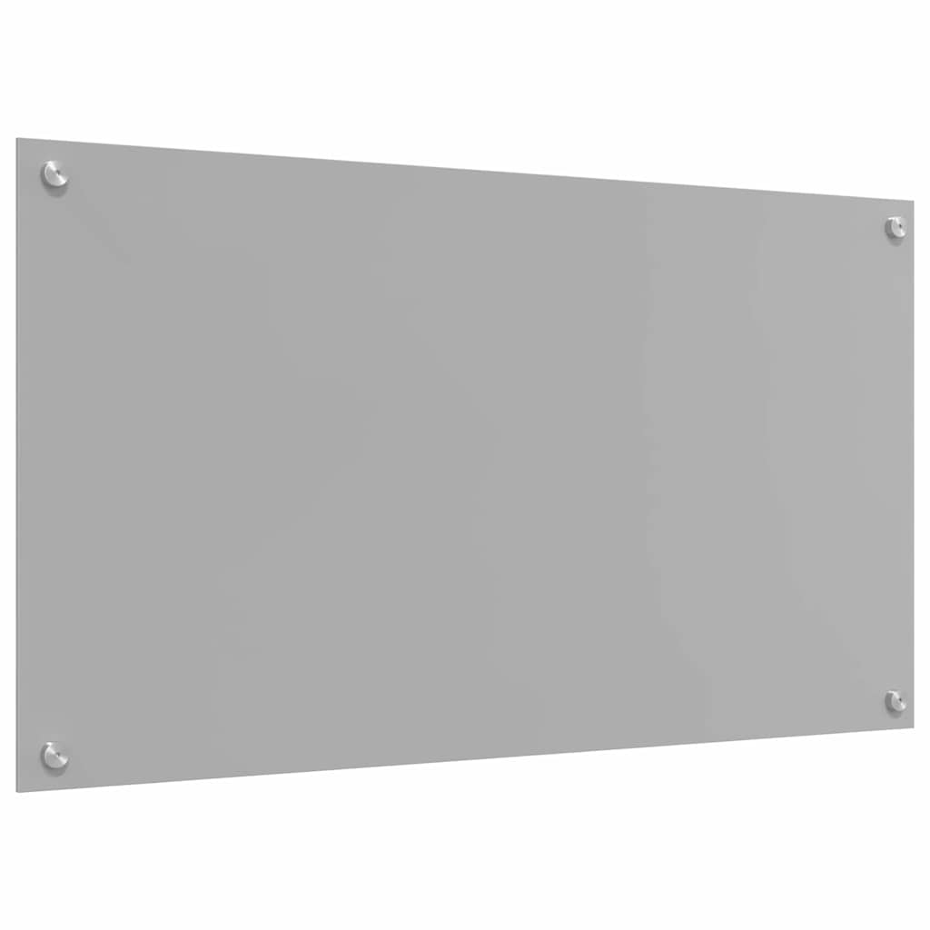 Køkkenbacksplash 2 pcs Lysegrå 90 x 50 cm hærdet glas